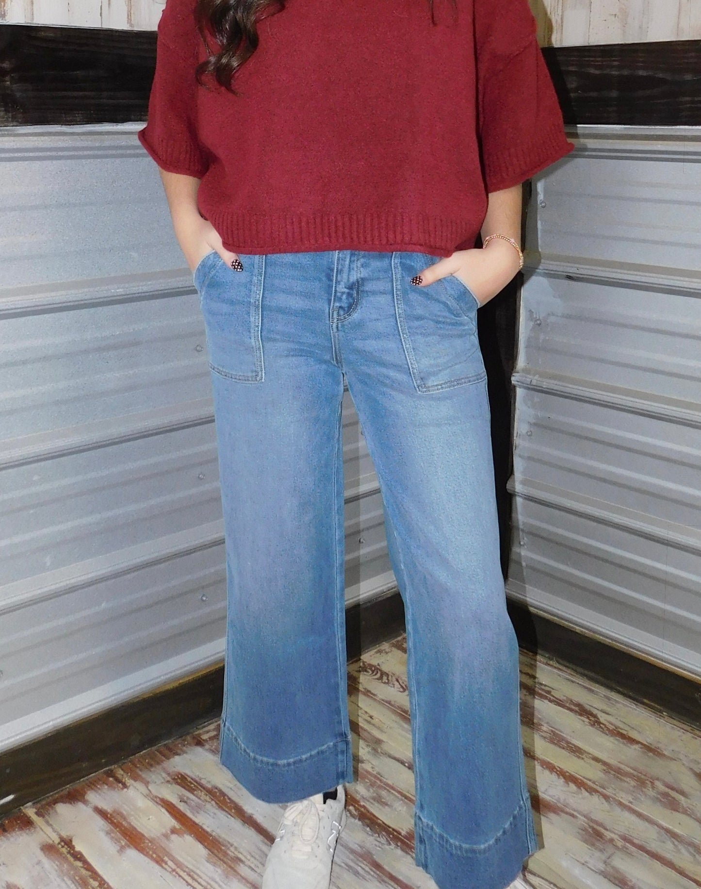 Elastic Waist Utility Jean