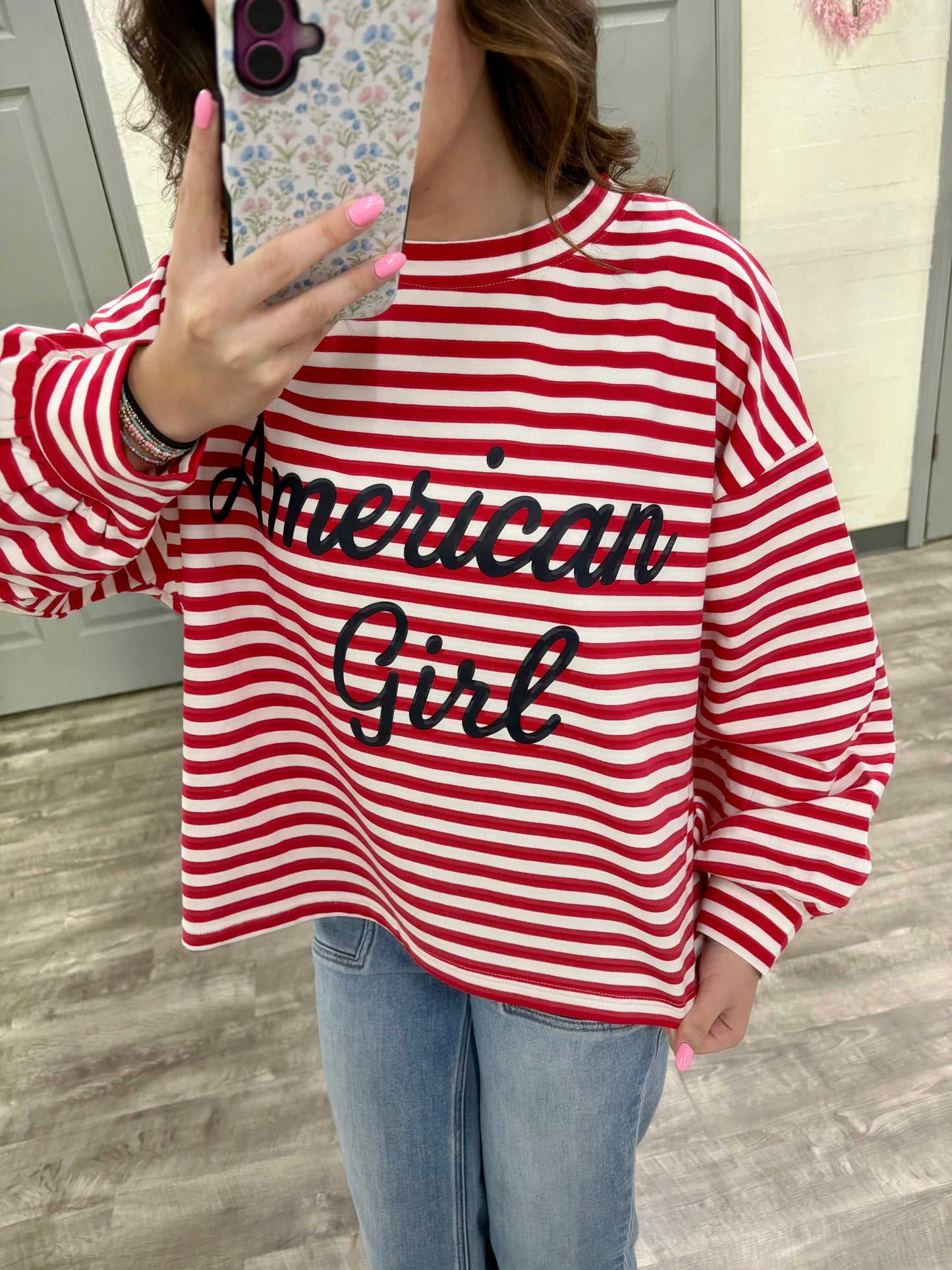 American Girl Oversized Top