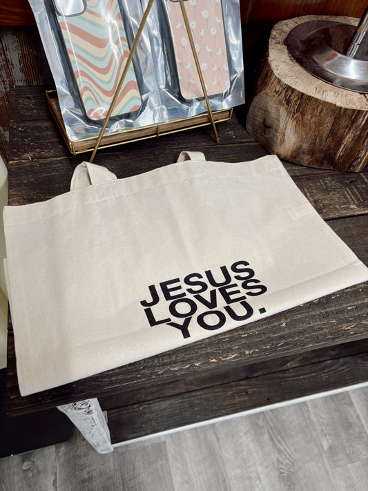 Jesus Loves You Tote Bag
