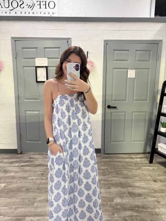 Printed Floral Silhouette Dress