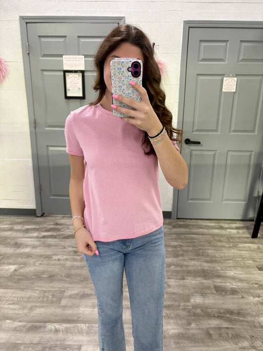 Pink Stripe Baby Tee