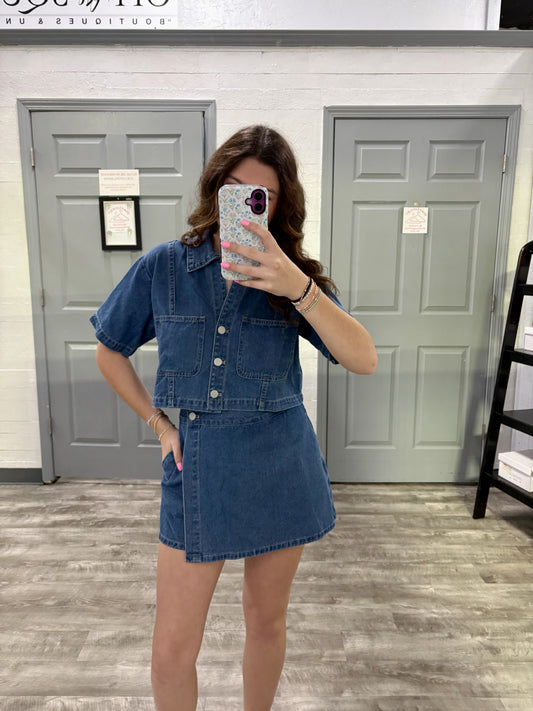 Denim & Skort Set