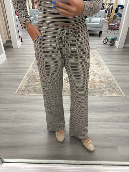 Wide Leg Striped Pants