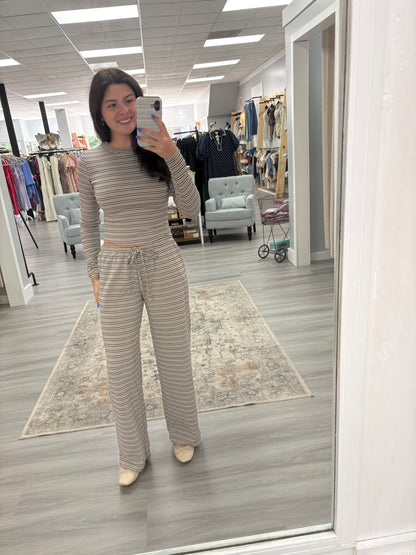 Wide Leg Striped Pants