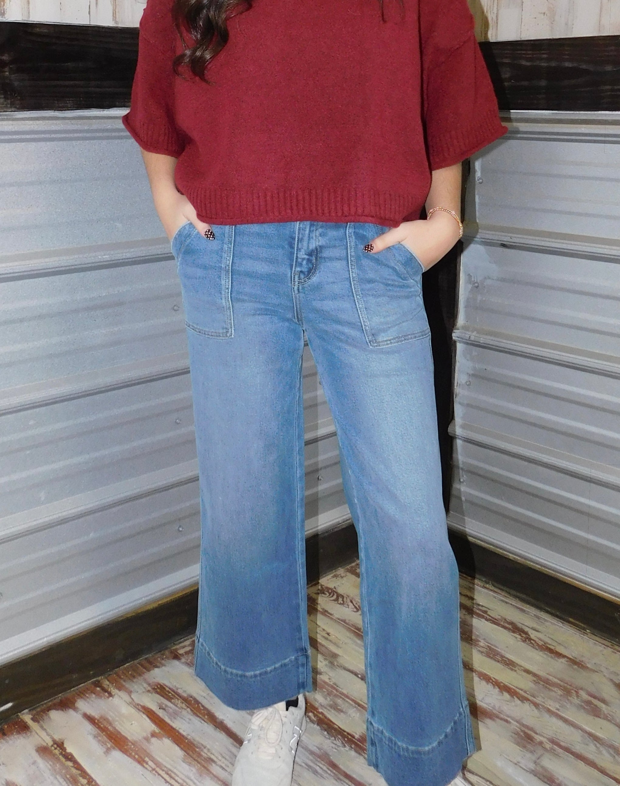 Elastic Waist Utility Jean