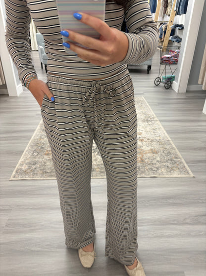 Wide Leg Striped Pants