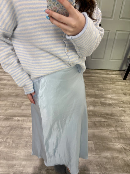 Baby Blue Satin Skirt