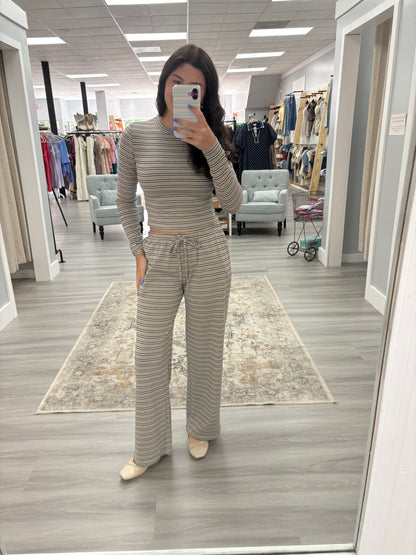 Wide Leg Striped Pants