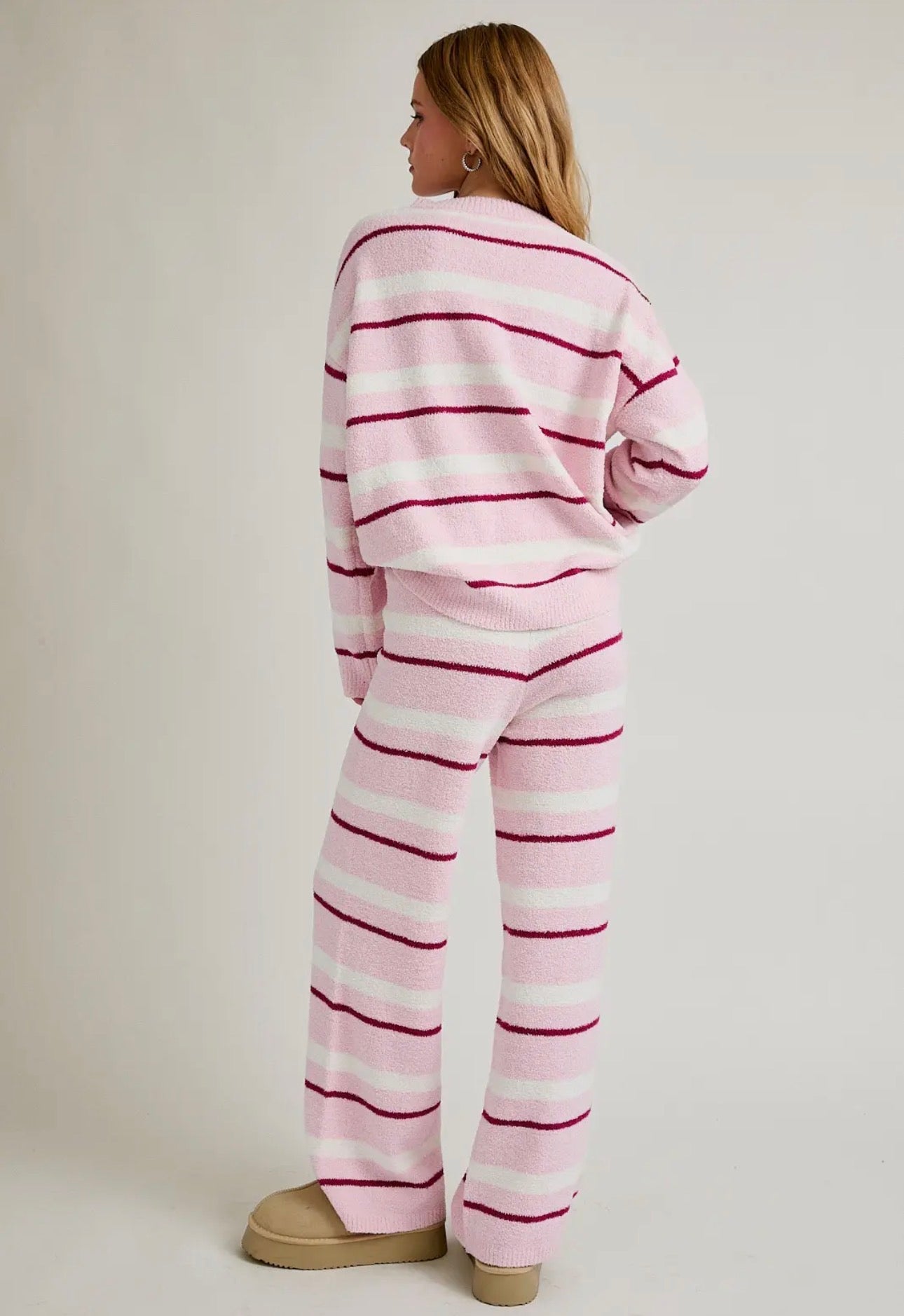 Long Sleeve Stripe Sweater Set