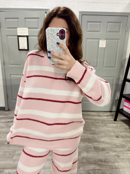 Long Sleeve Stripe Sweater Set