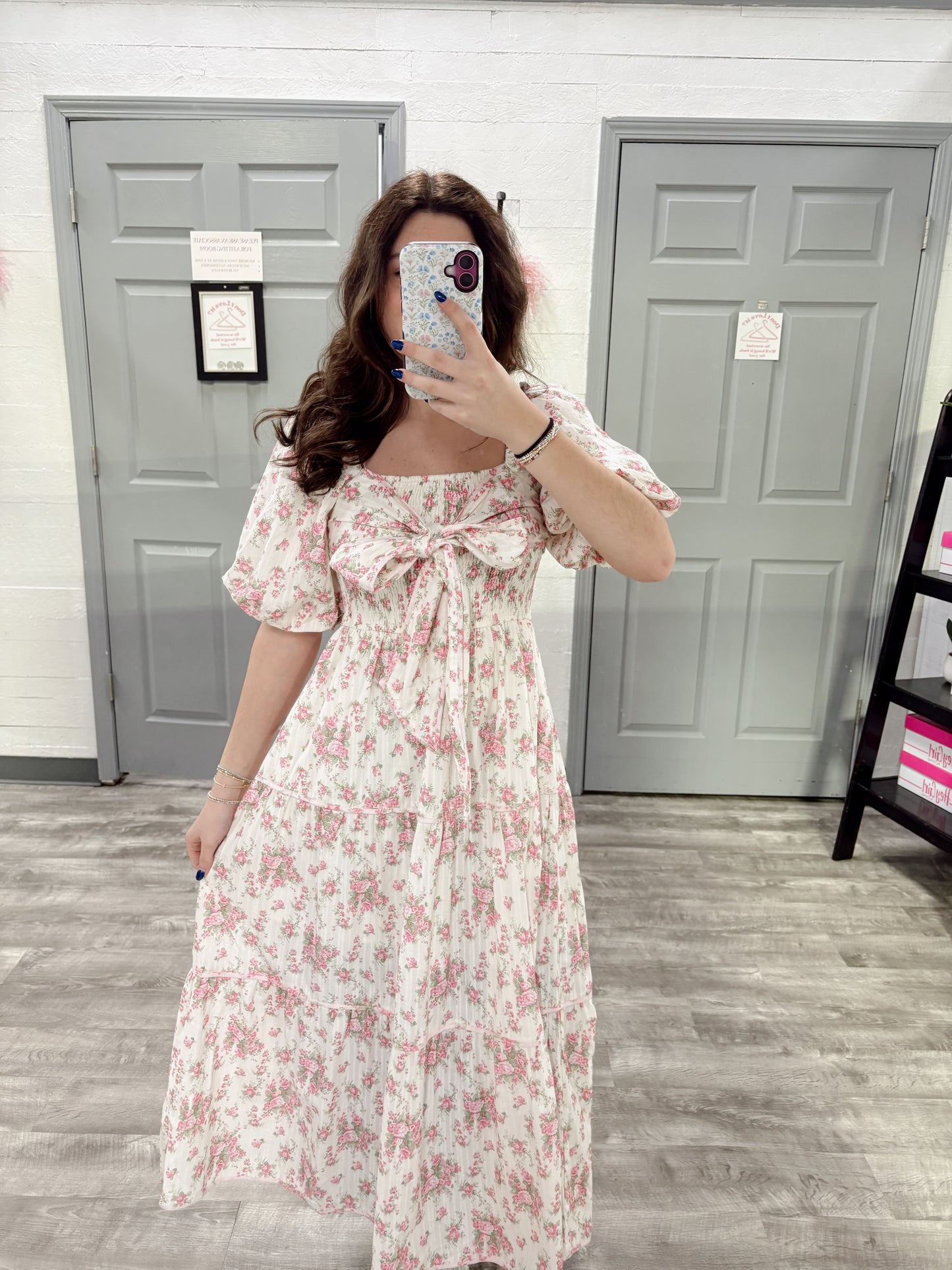 Floral Smocked Bow Dress