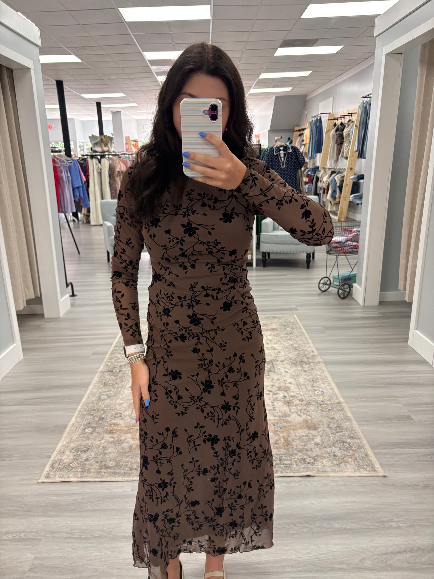 Velvet Floral Mesh Set