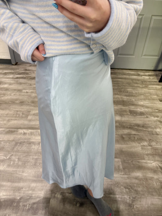 Baby Blue Satin Skirt