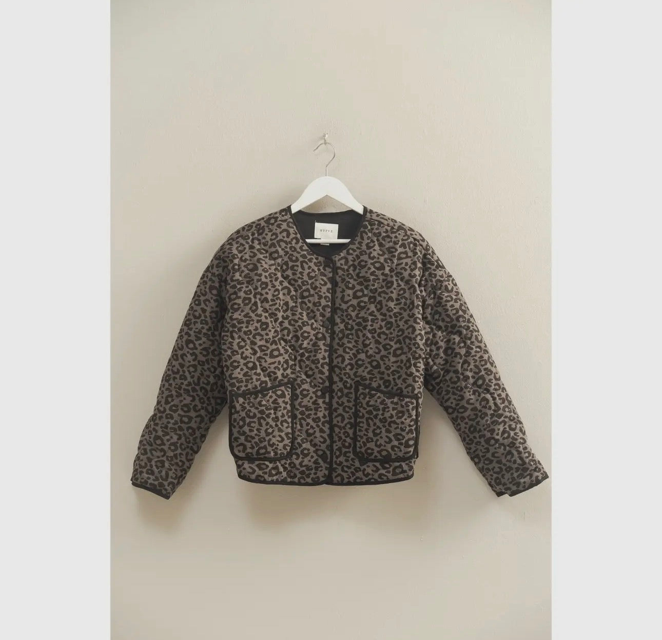 Leopard Print Quilted Jacket