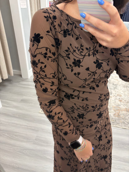 Velvet Floral Mesh Set