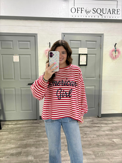 American Girl Oversized Top