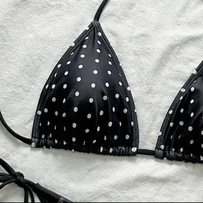Black Polka Dot Bikini