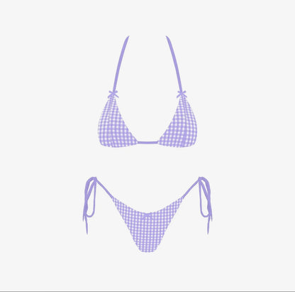 Purple Gingham Bikini