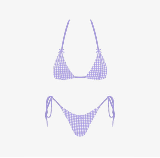 Purple Gingham Bikini