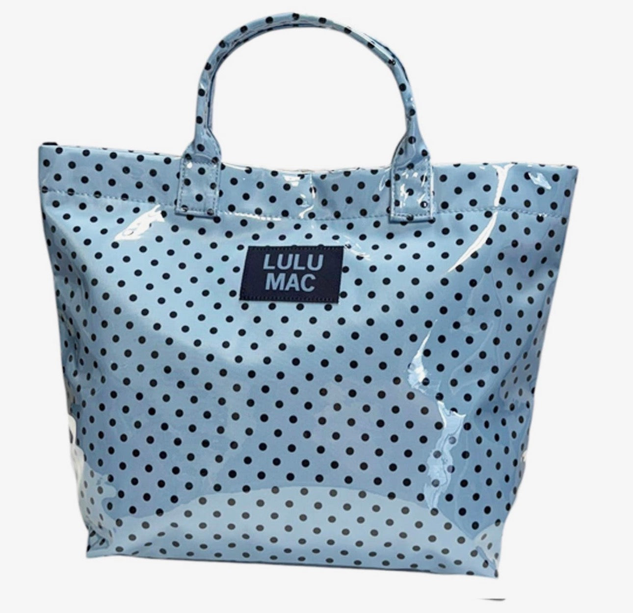 Lulu Mac Polka Dot Tote Blue