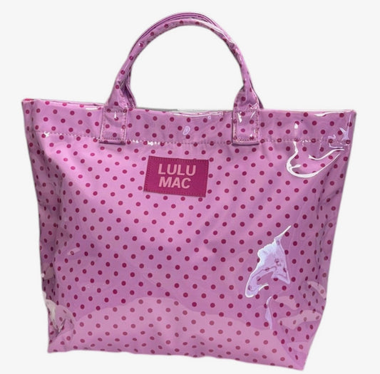 Lulu Mac Polka Dot Tote Pink