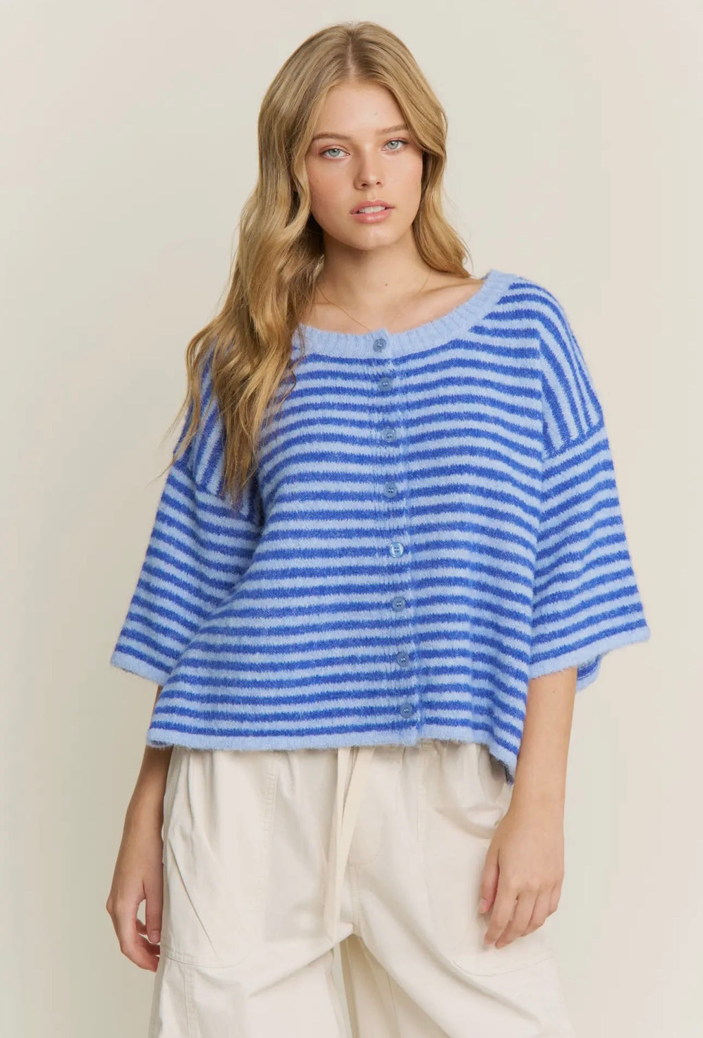 Blue Stripe Lou Cardigan