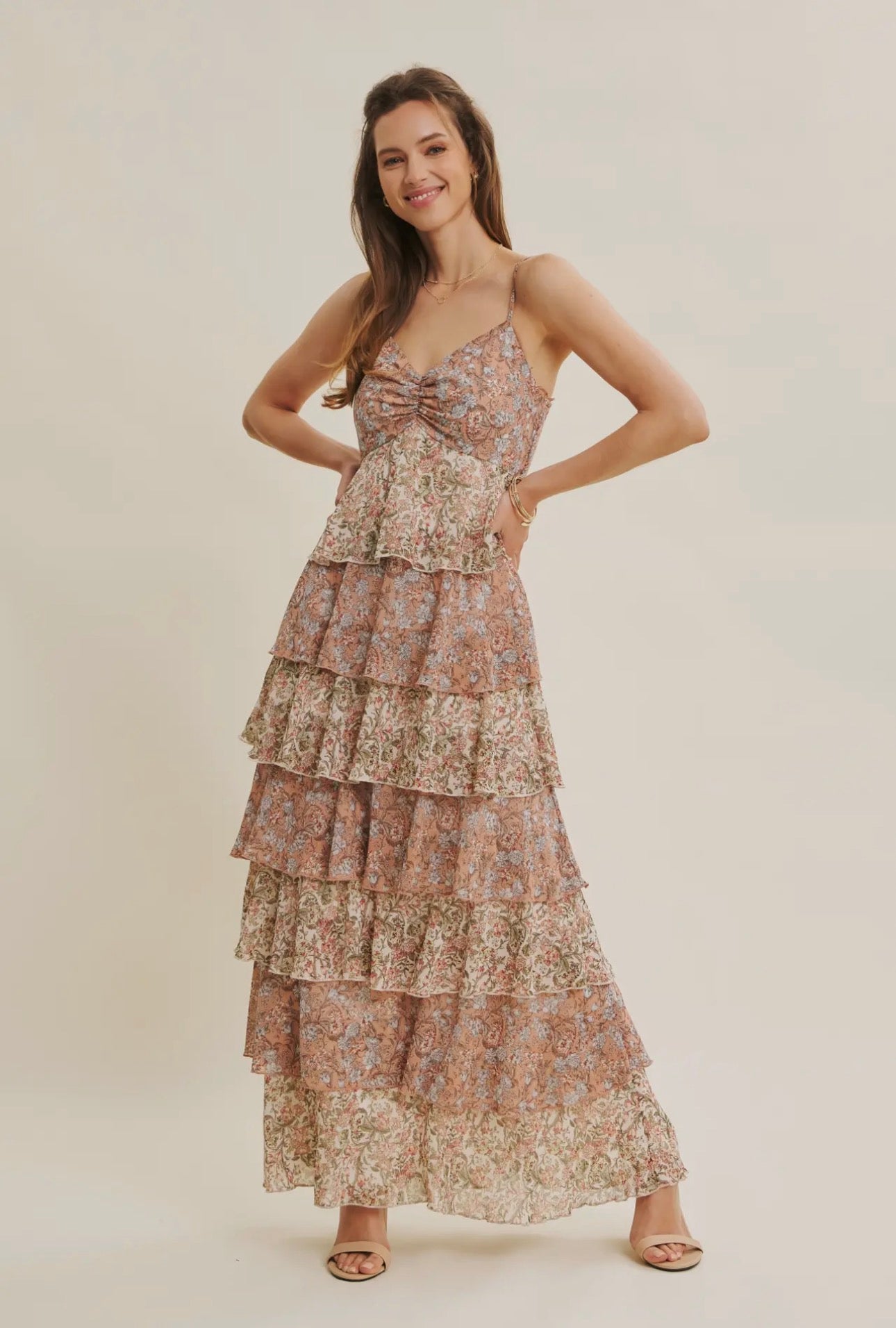 Romantic Tiered Floral Dress