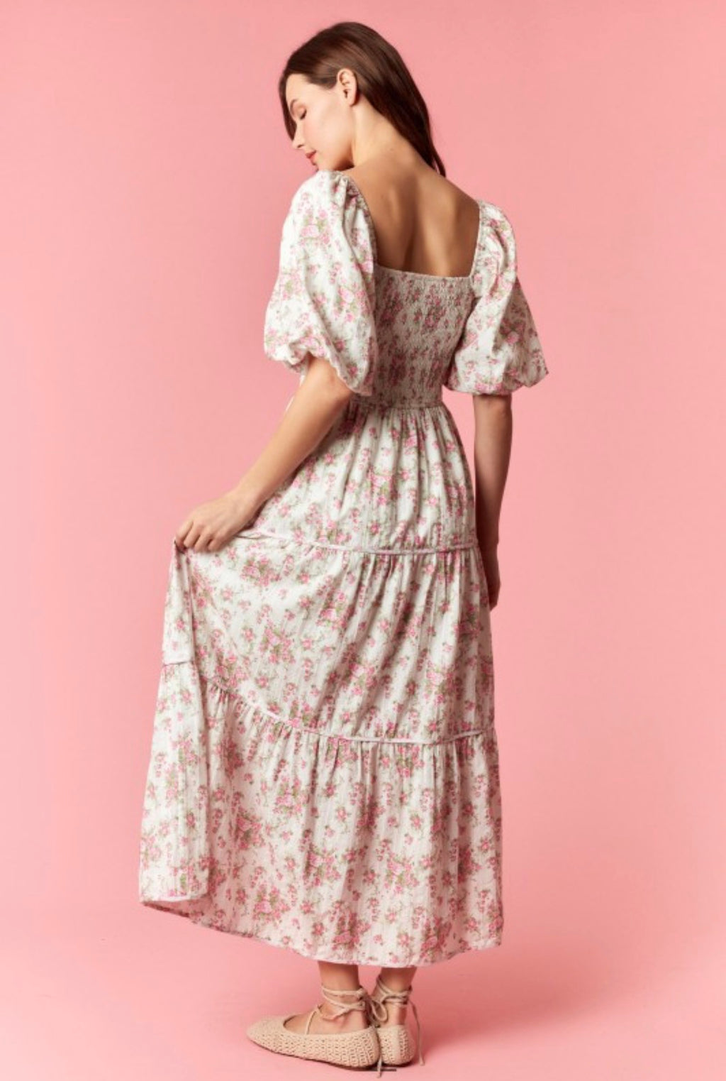 Floral Smocked Bow Dress