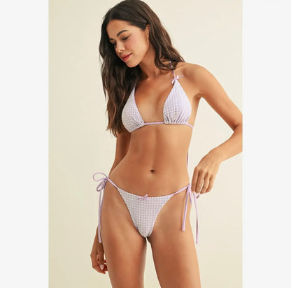 Purple Gingham Bikini