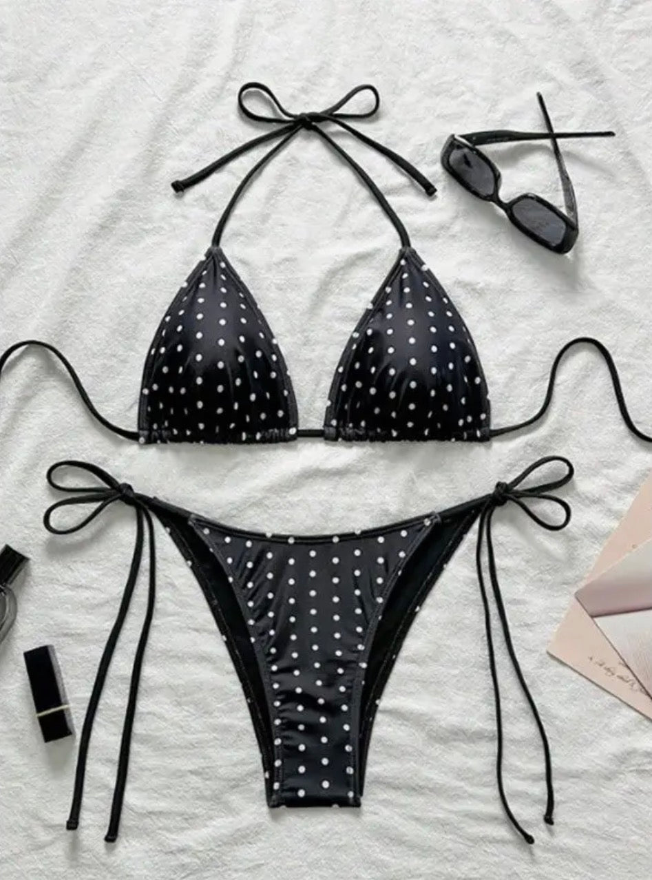 Black Polka Dot Bikini