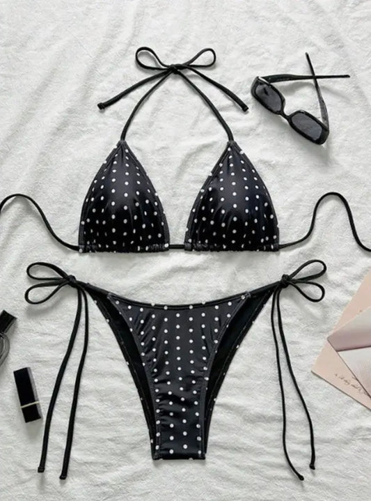 Black Polka Dot Bikini