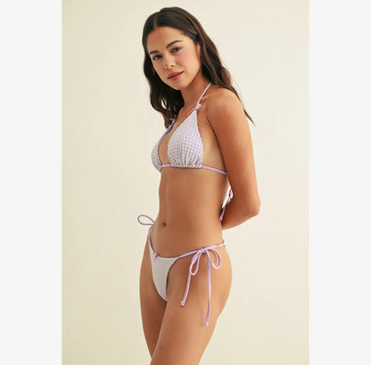 Purple Gingham Bikini
