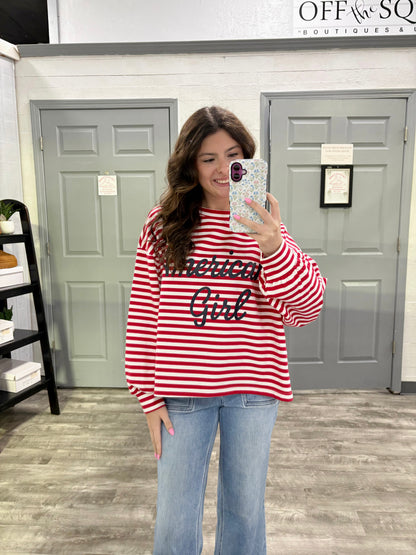 American Girl Oversized Top