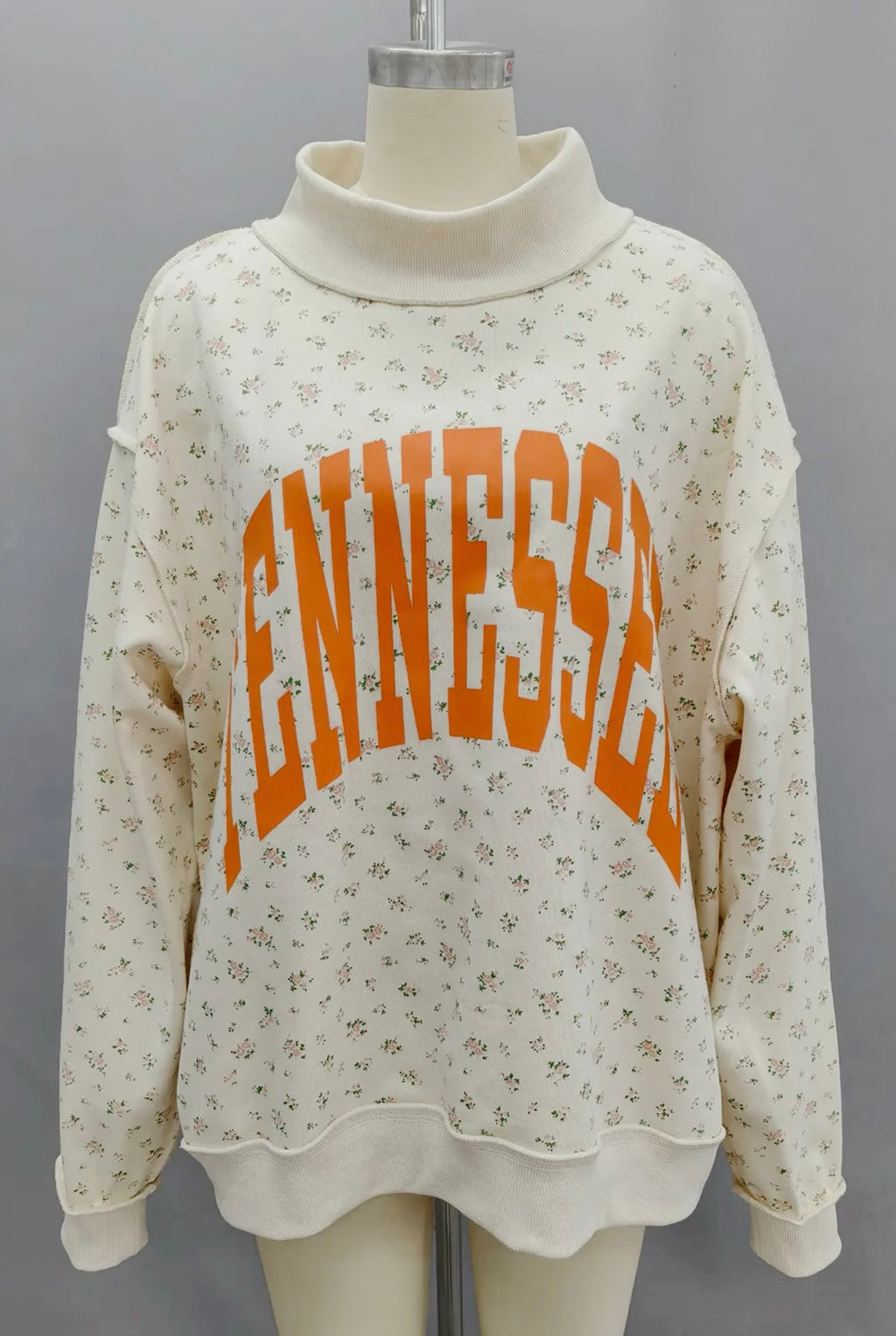 TN Floral Reversible Mockneck