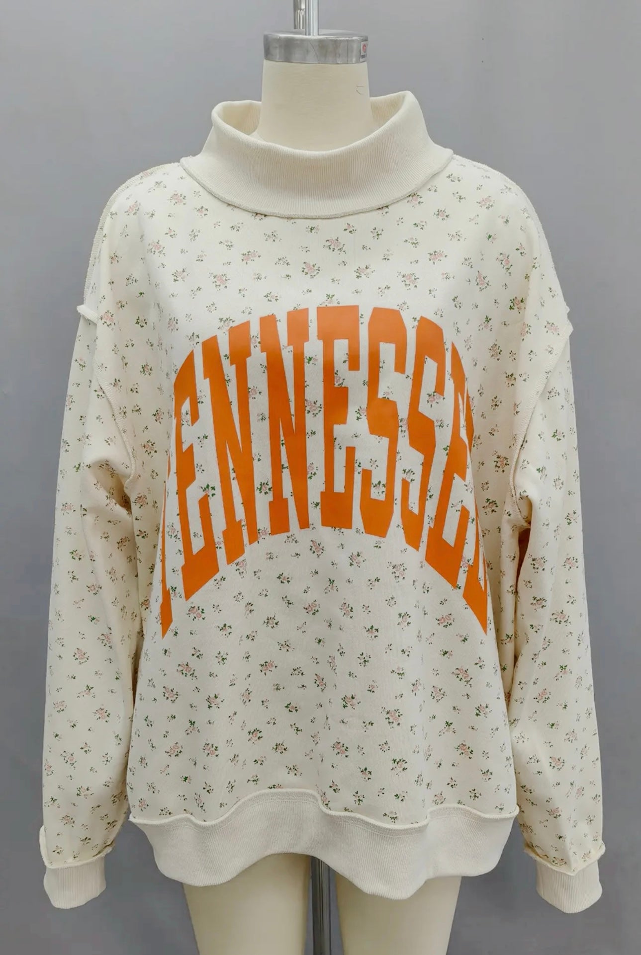 TN Floral Reversible Mockneck