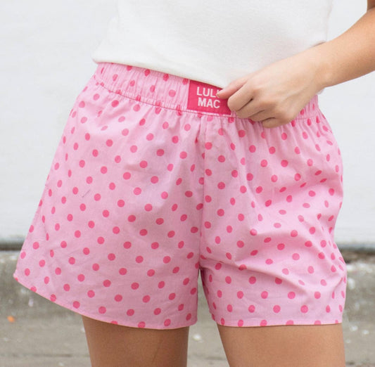 Lulu Mac Pink Polka Dot Shorts