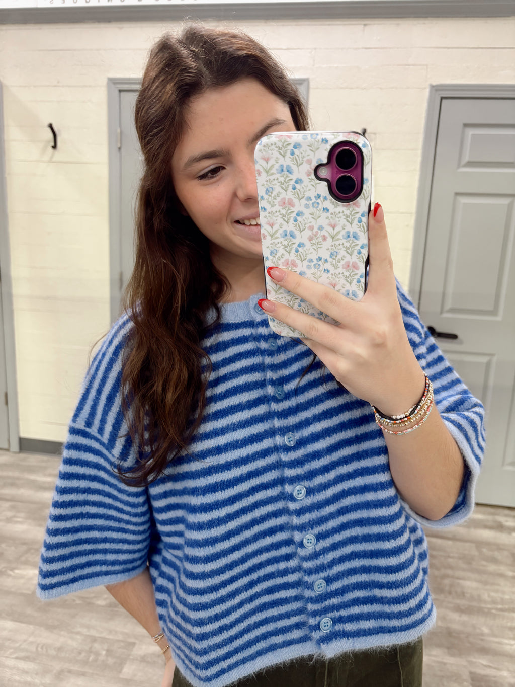 Blue Stripe Lou Cardigan