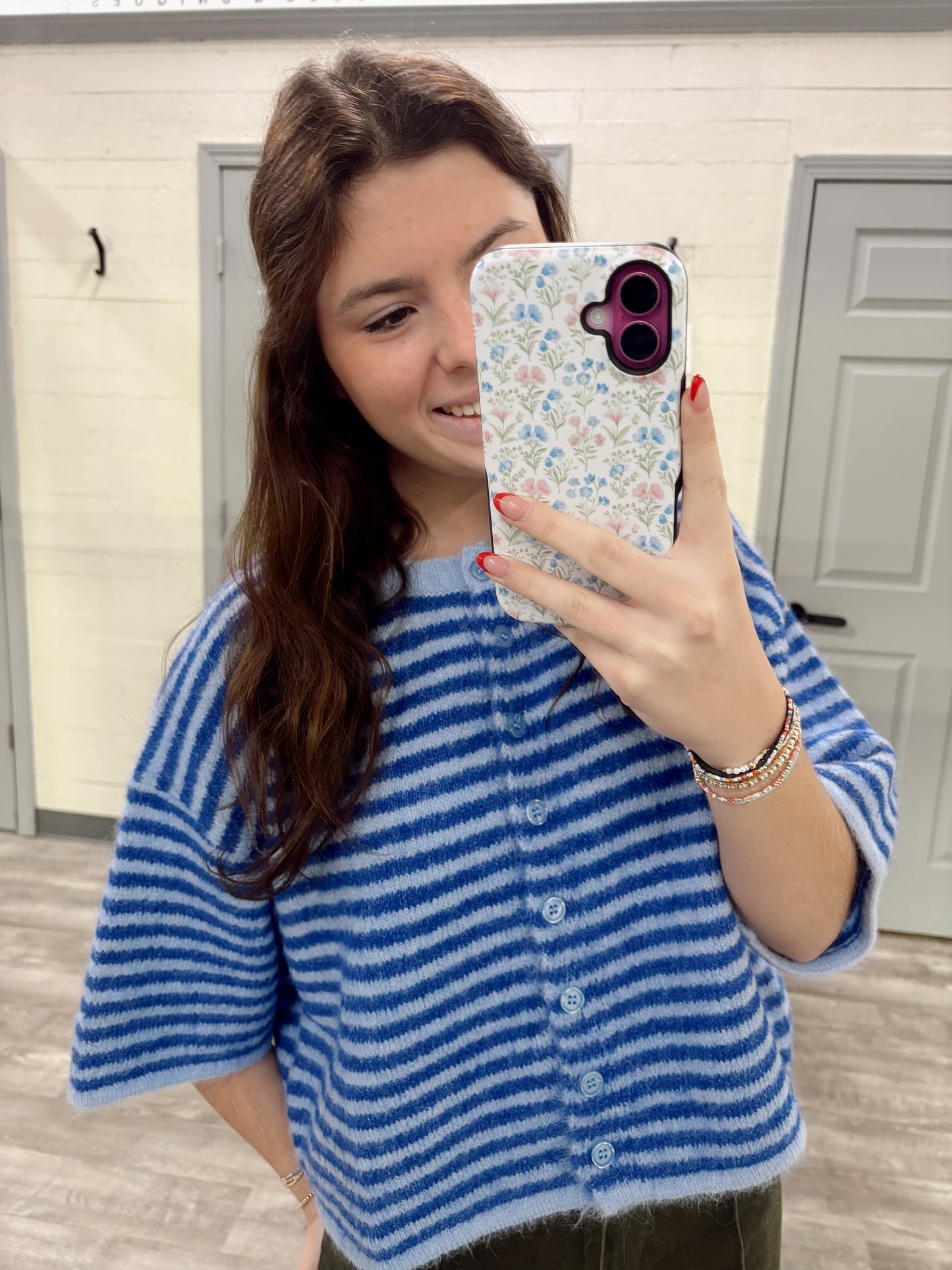 Blue Stripe Lou Cardigan