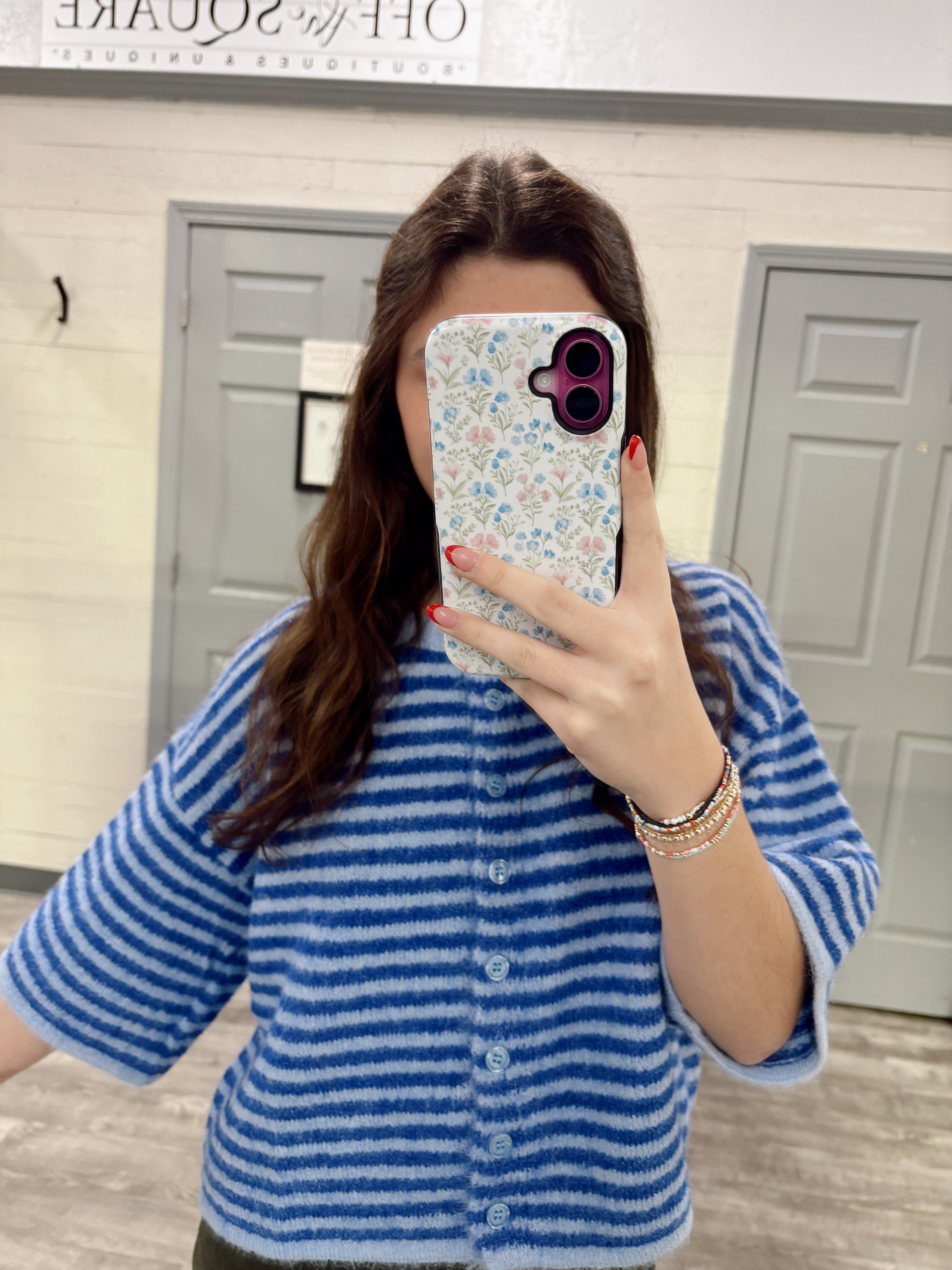Blue Stripe Lou Cardigan