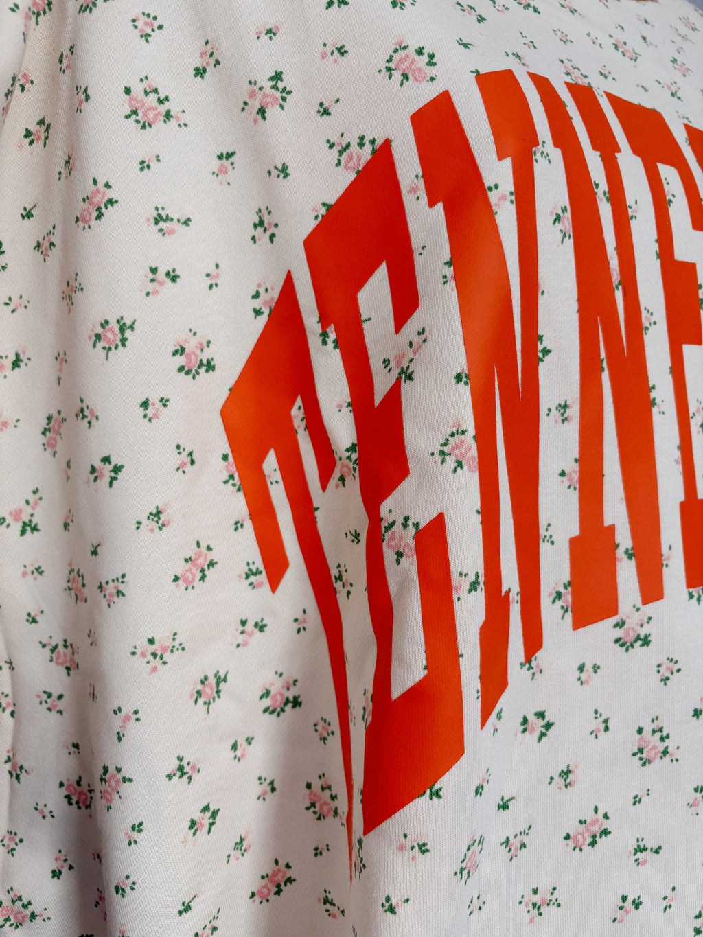 TN Floral Reversible Mockneck