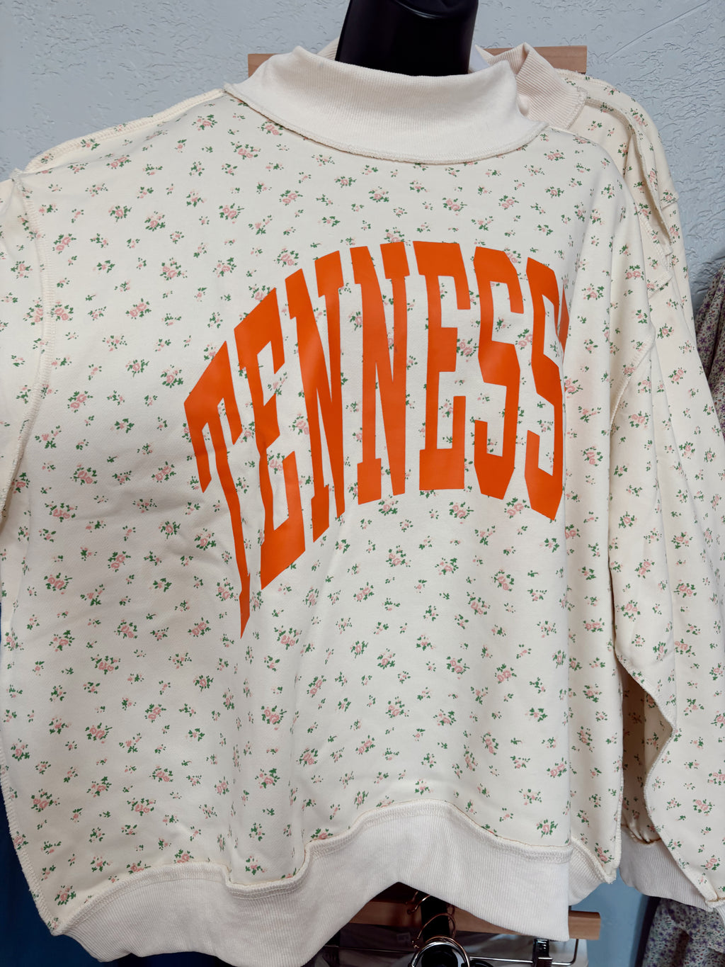 TN Floral Reversible Mockneck