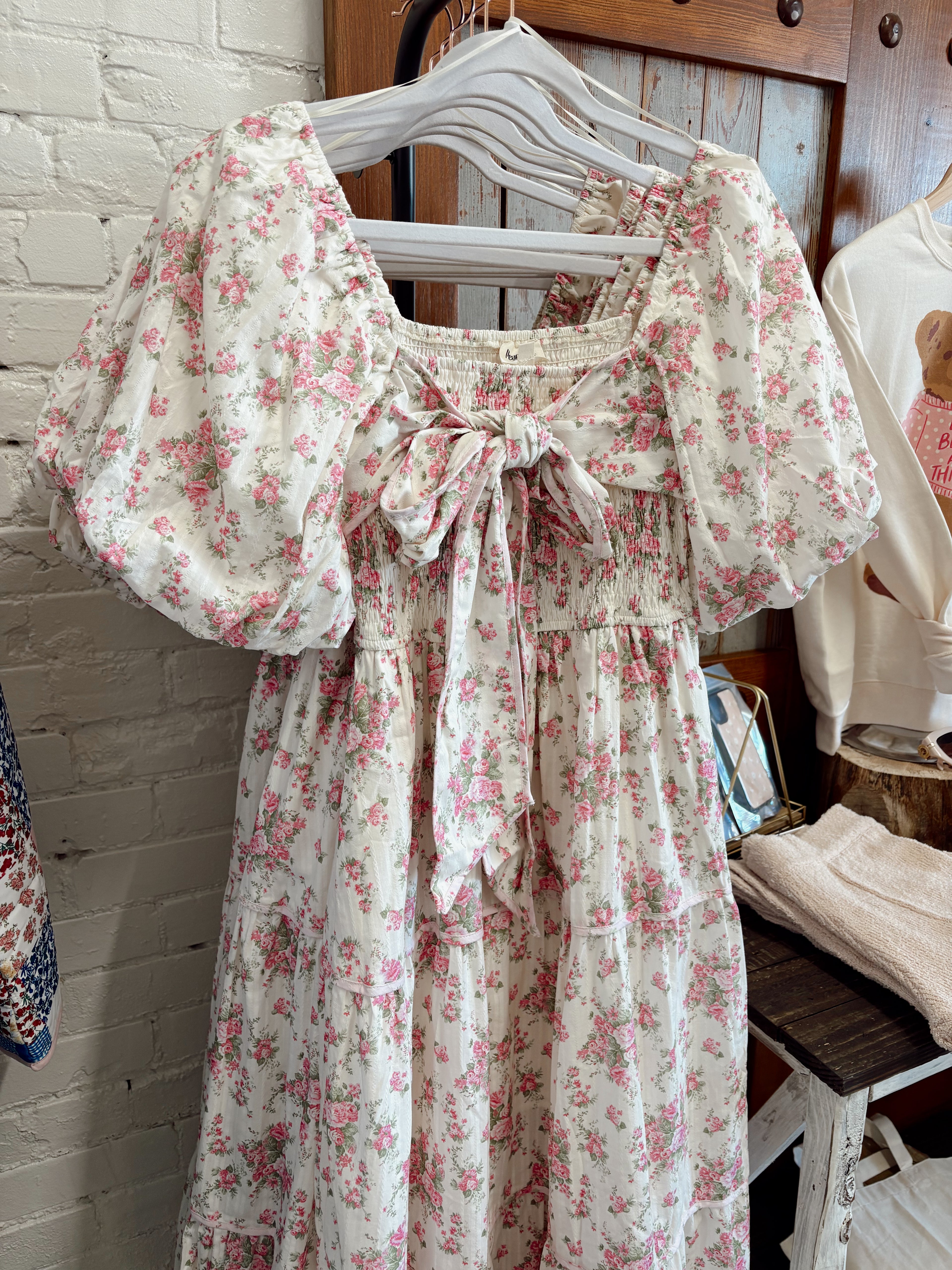 Floral Smocked Bow Dress