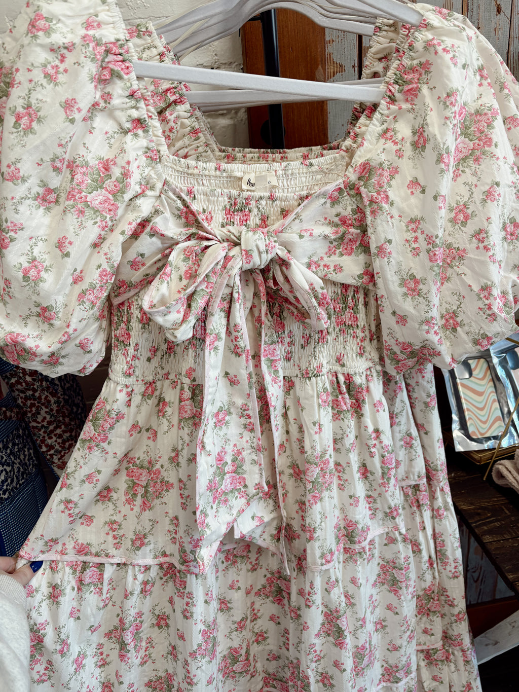 Floral Smocked Bow Dress