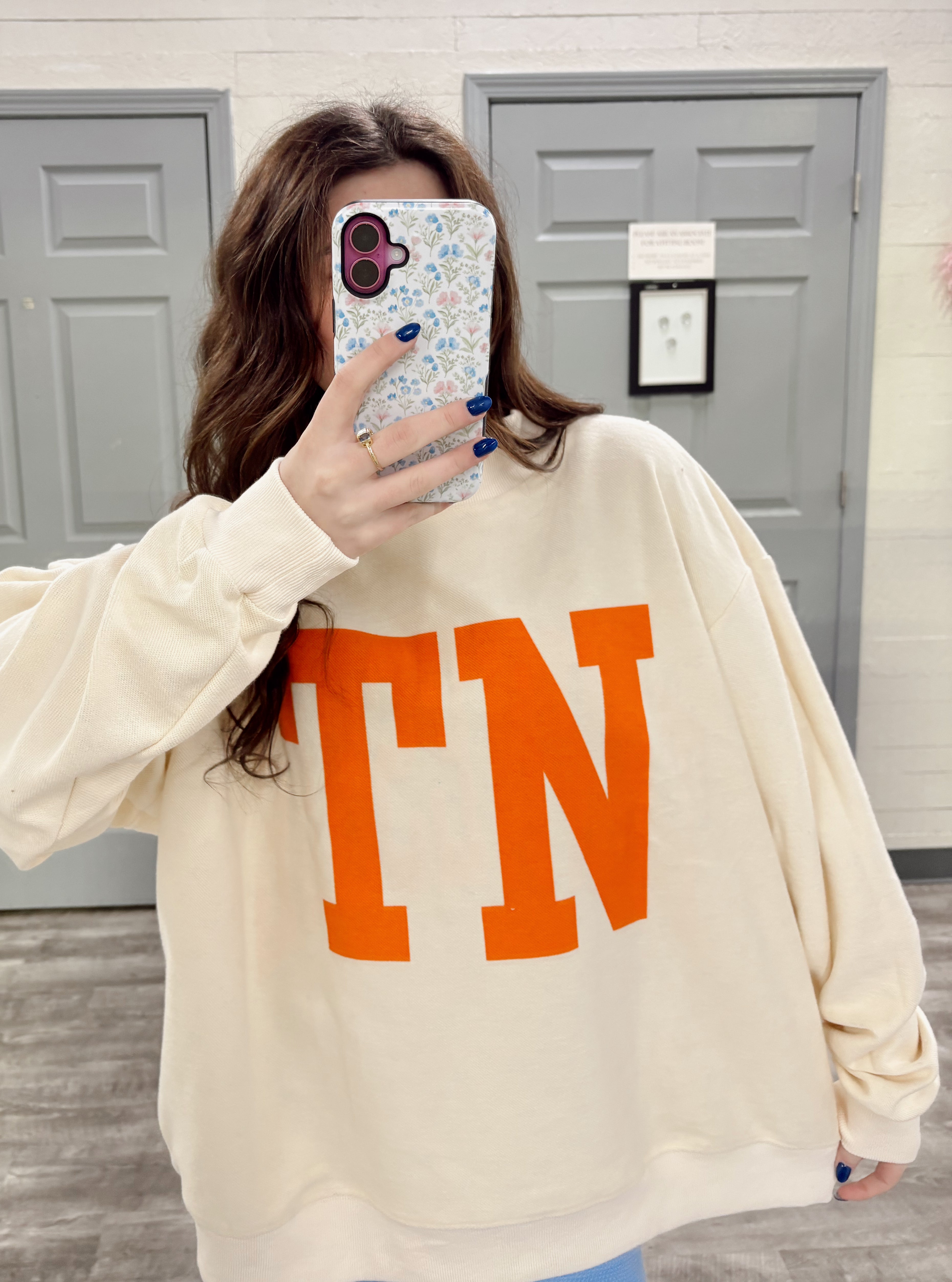 TN Floral Reversible Mockneck