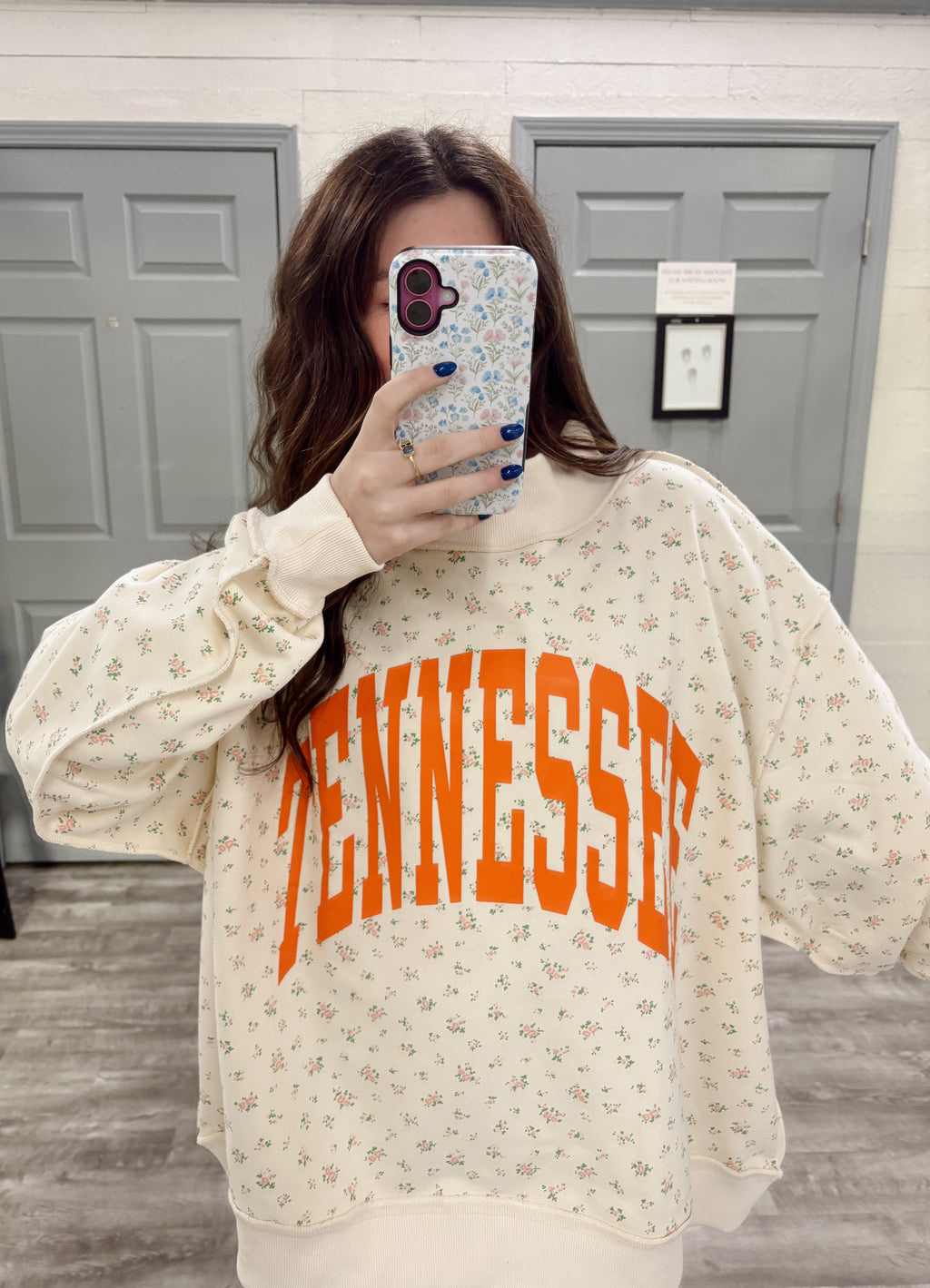 TN Floral Reversible Mockneck