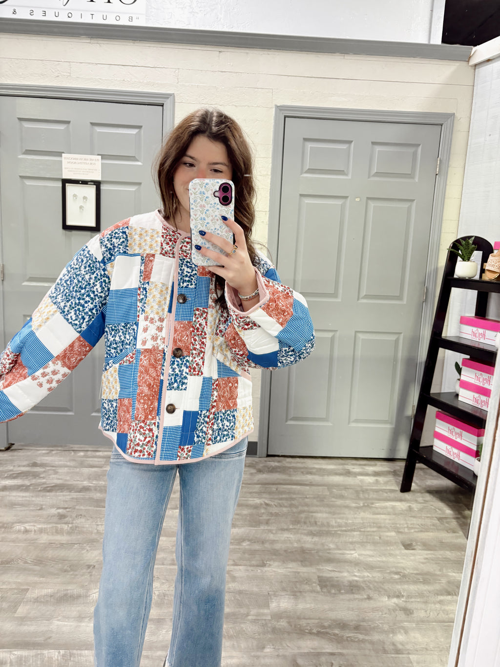 Patchwork Button Down Jacket