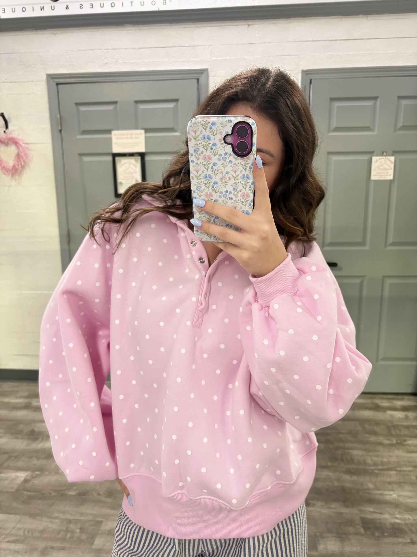 Pretty in Polka Dot Pullover