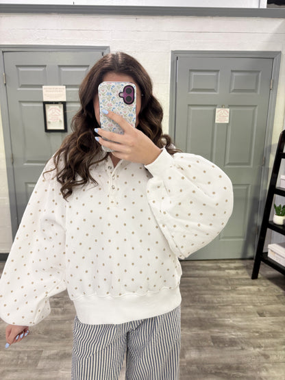 Pretty in Polka Dot Pullover