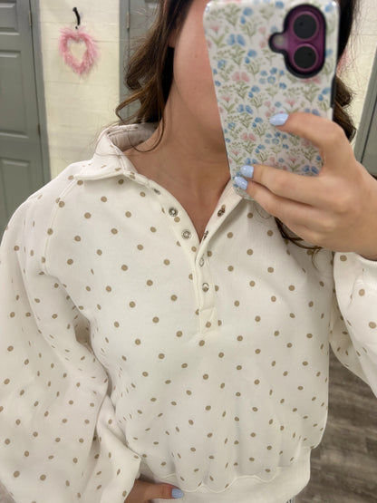 Pretty in Polka Dot Pullover