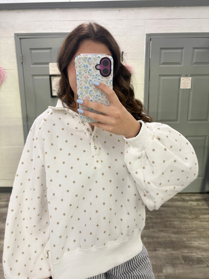 Pretty in Polka Dot Pullover
